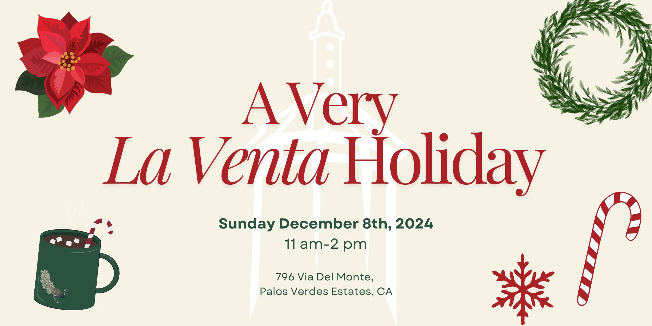 A Very La Venta Holiday poster listing event date and address